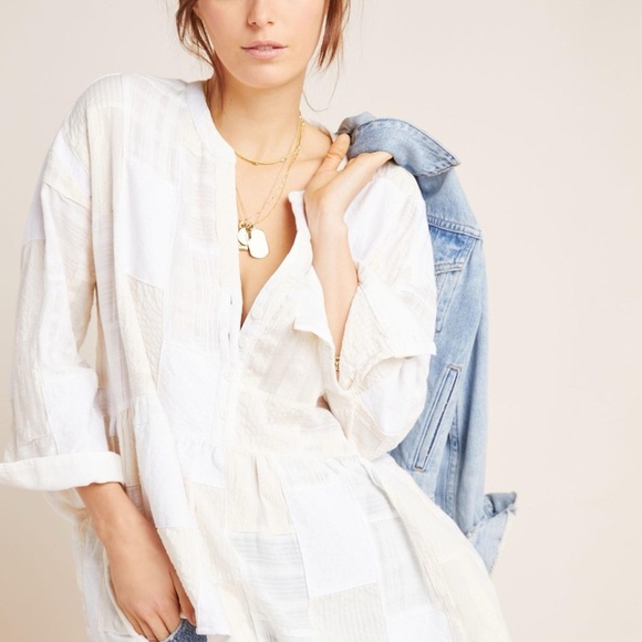 NWT Anthropologie Maeve Zoe Patchwork Swing Top Small - Picture 5 of 11